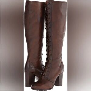 Frye PARKER Heeled Boots with Lace-Up Detail